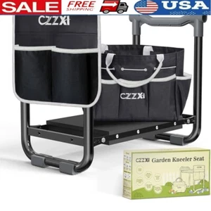 Garden Kneeler Seat Heavy Duty Gardening Stool   Tool Pouch Bag Seniors Women - Picture 1 of 7