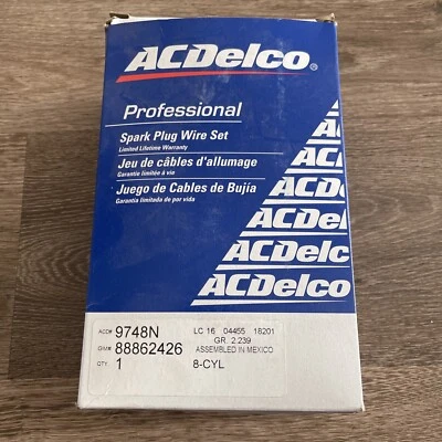 Juego de cables de bujía ACDelco 9748N para 98-99 Cadillac Oldsmobile Aurora Seville Foto 1 de 3