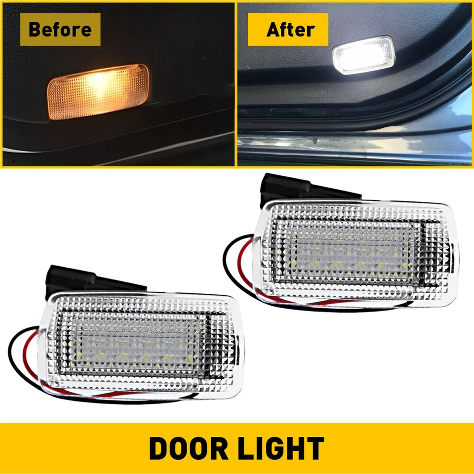 2x 18-SMD LED Side Door Courtesy Lights Lamp For Lexus IS ES LS RX G Camry Prius - Image 1 of 4