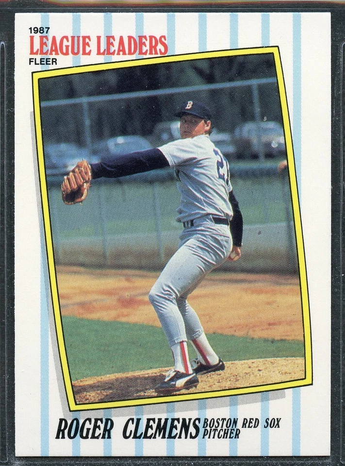 1987 Fleer Baseball League Leaders - #10 - Roger Clemens - Boston Red Sox - Image 1 of 1