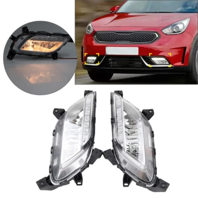 Front Fog Lights Daytime Running Lights For Kia Niro 2017-2019 - Image 1 of 4