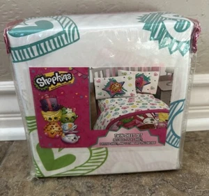 SHOPKINS 3-teiliges Kinder Twin Laken Set Spann- & Flachlaken + Kissenbezug - Bild 1 von 2