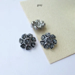 6PCS Flower Alloy Shank Button 18/20/22.5mm Sewing Buttons Cute Decors for Coat - Picture 1 of 10