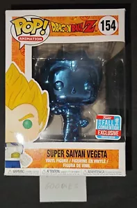 Funko Pop Dragon ball Z 154 Super Saiyan Vegeta Blue Chrome Fall Convention 2018 - Imagen 1 de 6