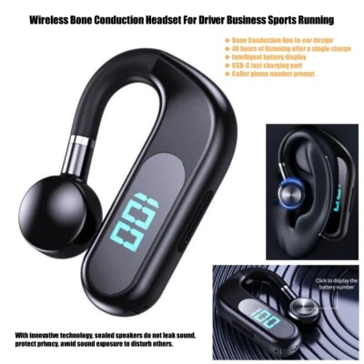 Fone de ouvido Bluetooth sem fio fone de ouvido condução óssea fone de ouvido caminhoneiro 48 horas - Imagem 1 de 4