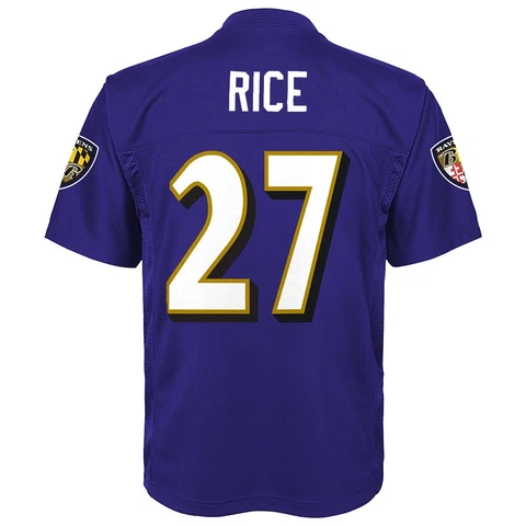 Ray Rice NFL Baltimore Ravens Mid Tier Home Purple Jersey Youth (S-XL) Cover