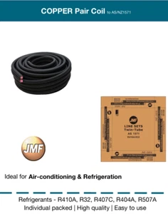1/4 x 1/2 Copper UV Flame-Retardant Pair Coil w. 13mm Insulation Black 20metres - Picture 1 of 2