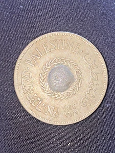 Moneta Mandato Britannico Palestina 1927 20 Mils WW2 World Coin-Prima Emissione in Israele - Foto 1 di 12