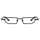 Petites lunettes étroites cadre géométrique en titane lunettes rectangulaires en métal