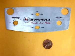VINTAGE MOTOROLA Private Line Metal Name Plate #1 - Picture 1 of 1
