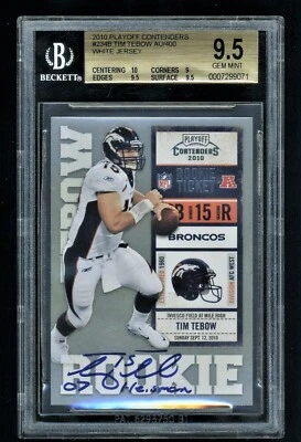 1/1 💥 2010 Playoff Contenders Tim Tebow RC Signed with '07 Heisman Inscription - Image 1 of 2