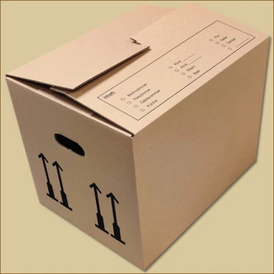PACKEN24 Umzugskartons S 450 x 350 x 345 mm zweiwellig Umzugskiste stabil und belastbar
