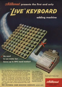 National Registrierkasse 1953: Live Keyboard Vintage Printanzeige - Bild 1 von 1