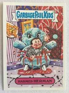Garbage Pail Kids Topps 2018 Sticker We Hate The ‘80s TV Harmed Herman 3b