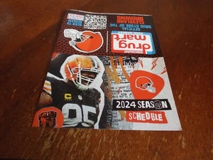2024 CLEVELAND BROWNS Pocket Schedule 🏈 NFL Football - New - Picture 1 of 5