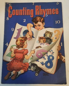 1942 Counting Rhymes Book By Florence Sarah Winship - Imagen 1 de 4