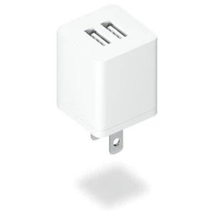 Dual Port USB Fast Home Wall Charger Block 5V 2.1A Power Adapter For iPhone iPod - Picture 1 of 13