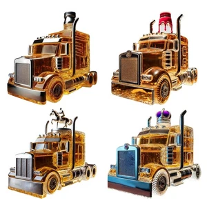 Wein Dekanter LKW Whisky Schnaps Flasche Deko Vintage Glas Behälter - Bild 1 von 16