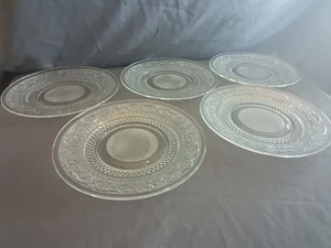 5 x Glasteller, Platzteller, Pressglas, KIG Malaysia - Bild 1 von 5