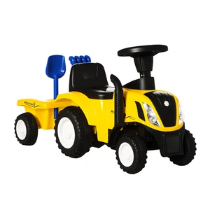 HOMCOM Ride On Tractor Toddler Walker Foot To Floor Slider 12-36 Months Yellow - Picture 1 of 11