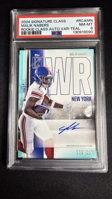 2024 Topps Signature Class - Rookie Class Autographs Malik Nabers /225 (AU, RC) - Image 1 of 2