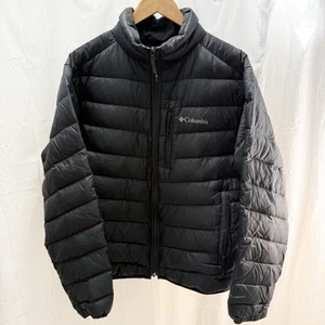 Columbia Down Jacket Men's Large Black Puffer Omni Heat Lined Duck Insulated - Picture 1 of 8