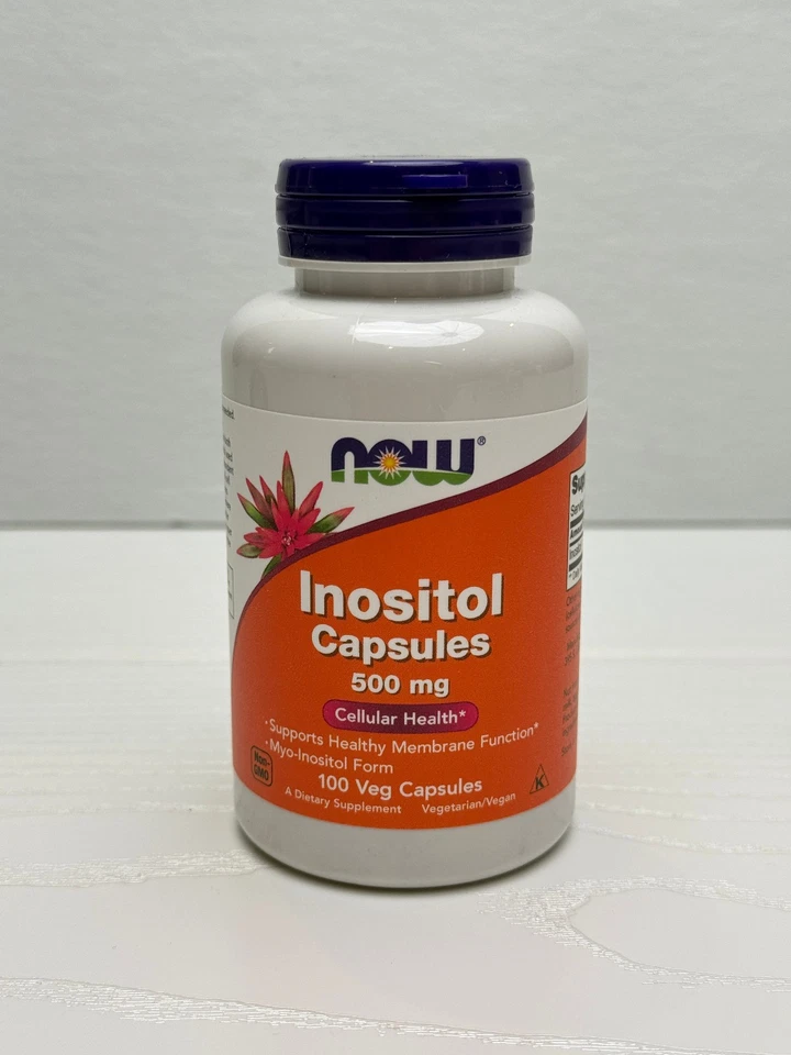 Now Foods Inositol Capsules, 500 mg 100 Veg Capsules Cellular Membrane Health - image 1 of 1