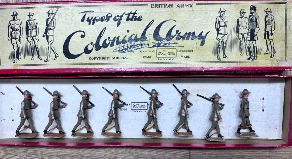 Britains: Boxed Set 1544 - Australian Infantry.  Pre War c1930s - image 1 of 4