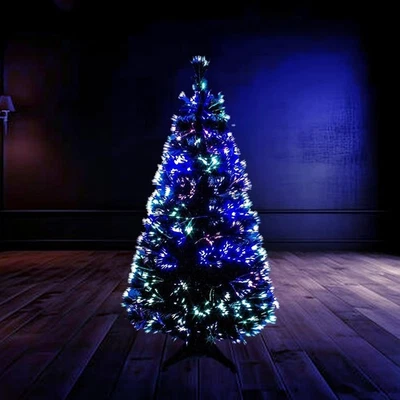 Fibre Optic Christmas Tree 3ft 4ft 6ft Colour Changing LED Pre Lit Xmas Tree - Image 1 of 4