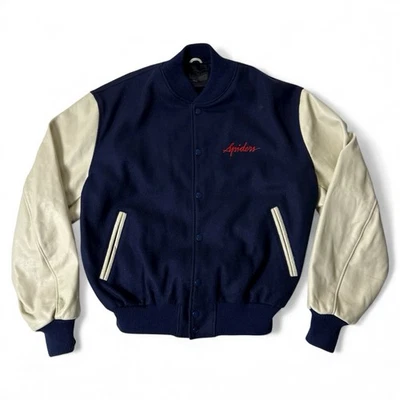 Vintage University of Richmond Spiders Wool Leather Varsity Jacket XXL USA Made - Image 1 of 4