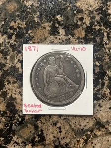 1871 Seated Liberty Dollar VG - Picture 1 of 2