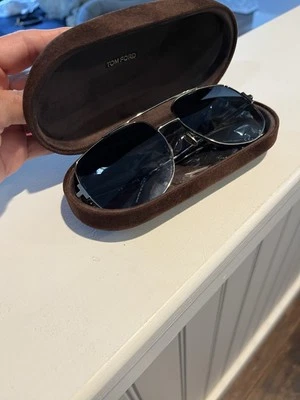 Gafas de sol Tom Ford 16W de metal plateado para aviador Foto 1 de 4