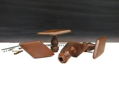 ▨7X7mm Lot 2 Paires de poignées Losange fer Patinés Façon rouille,Bouton,porte - Photo 1/4