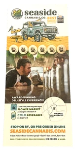 Folleto Seaside Cannabis Co. Orleans MA *NUEVO* Cape Cod - Imagen 1 de 2