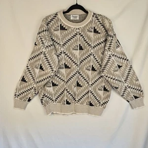 Vintage Herren Pullover Medium Rundhals Baumwolle Strick Biggie 90’s Cosby Grandpacore  - Bild 1 von 9