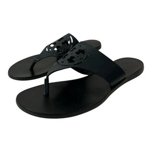 Tory Burch women’s sandals dark blue leather thong size 5M - Picture 1 of 9