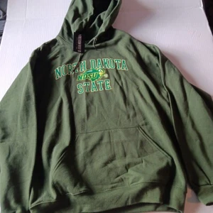 NDSU Bison Hoodie Sweatshirt Size Green Hooded Pocket Football Large L NWT NEW - Picture 1 of 13