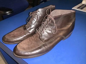 MUNRO SPORT Brown Leather Suede Lace Up Ankle Boots 11 N Narrow - Picture 1 of 6