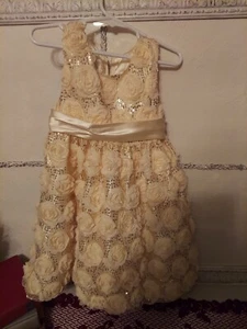American Princess Girls Size 4T Dress, Flower Girl, Party, Holiday, Ivory Color - Picture 1 of 3