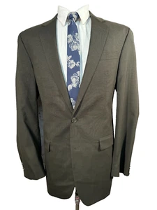 KENNETH COLE Mens Brown Wool ATHLETIC FIT Suit Sport Coat Blazer Jacket 42L - Picture 1 of 10