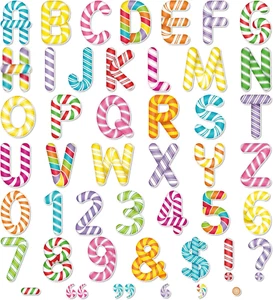 176 Pcs Colorful Bulletin Board Letters 4.3 Inch Classroom Chalkboard Letters Co - Picture 1 of 6