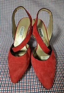Bally Womens Red Pumps Size 9 M - Picture 1 of 4
