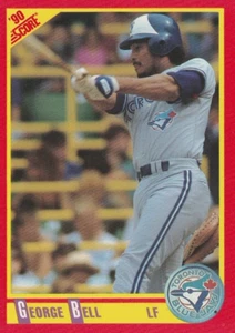 George Bell 1990 Score #286 Toronto Blue Jays MLB Card Free Shipping - Picture 1 of 2