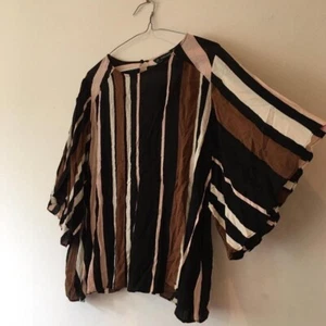 Oversized Wide Baggy sleeve Blouse Striped Pullover Top Shirt - Size Eur Medium - Picture 1 of 8