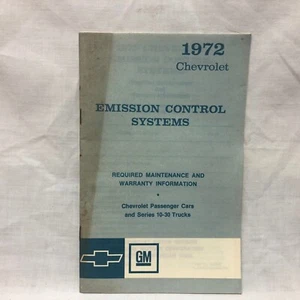 Vintage 1972 Chevrolet Booklet Sistemi di controllo emissioni - Foto 1 di 10