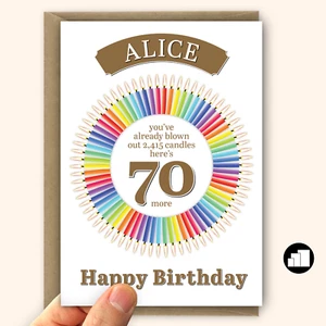 Funny 70th Birthday Card for him her, 70 more candles for dad mum friend - Imagen 1 de 10