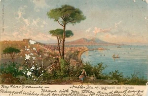 Cartolina Italia Napoli 1902 Coastline Killer Annulla  - Foto 1 di 2