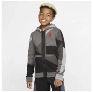 Nike Hoodie Boys XL Kyrie Irving Sweatshirt Jacket Full Zip-Up Fleece BV9285-010 - Picture 1 of 3