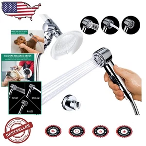 3-Mode Handheld Dog Shower Attachment - High Pressure & Water-Saving Design - Picture 1 of 10