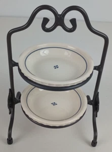 Longaberger Collectors Club Miniature Wrought Iron Server & 2 Pie Plates - Picture 1 of 6